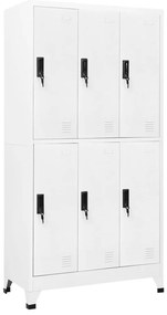 VidaXL Φοριαμός Λευκός 90 x 45 x 180 εκ. Ατσάλινος
