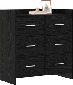 vidaXL Πλαϊνό γραφείο Μαύρη Δρυς 75 x 33 x 80 εκ Επεξεργασμένο Ξύλο