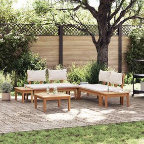 vidaXL Σετ Καναπέ Κήπου 3 pcs Καφέ και Κρέμα