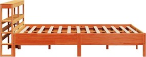 vidaXL Σκελετός Κρεβ. Χωρίς Στρώμα Καφέ Κεριού 135x190 εκ Μασίφ Πεύκο