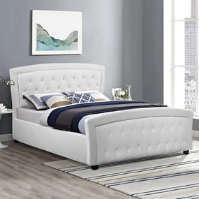 Κρεβάτι Odelia HM550.01 Για Στρώμα 150x200cm White Διπλό Τεχνόδερμα