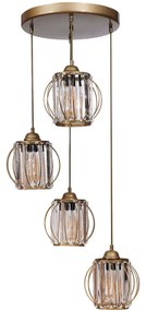 Φωτιστικό Οροφής 534LUN6039 Φ30x80cm 4xE27 40W Gold Opviq