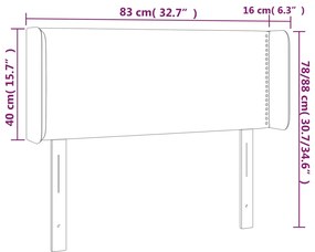 Κεφαλάρι με Πτερύγια Μαύρο 83x16x78/88 εκ. Συνθετικό Δέρμα 3118700
