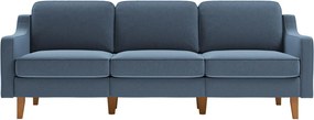 3-Seat Sofa Robin Extra 3 - Ocean Blue, Walnut Ocean Blue
Walnut