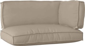 vidaXL Σετ Μαξιλαριών Πάγου 3 pcs Taupe Ύφασμα Όξφορντ