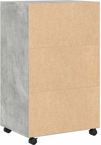 vidaXL Ντουλάπι Τροχήλατο Γκρι Σκυρ. 55x40x91 εκ. από Επεξ. Ξύλο