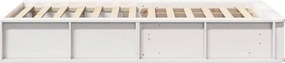 vidaXL Σκελετός Κρεβατιού Λευκό 75 x 190 cm Στερεά ξυλεία πεύκου