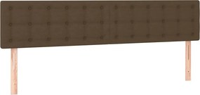 vidaXL Κρεβάτι Boxspring με Στρώμα Σκούρο Καφέ 180x200 εκ Υφασμάτινο