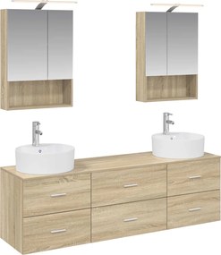 vidaXL Σετ Επίπλων Μπάνιου 5 pcs Sonoma Δρυς