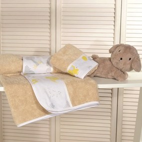 Πετσέτες Βρεφικές Σχέδιο 203 (Σετ 2τμχ) Beige Baby Oliver Σετ Πετσέτες 70x120cm 100% Βαμβάκι