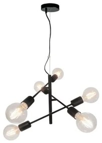 Κρεμαστό Φωτιστικό Οροφής 6xE27 Μαύρο 3D Model Freestyle 4193100 Viokef-4193100-Μαύρο 4193100