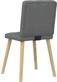 vidaXL Καρέκλες Τραπεζαρίας 4 τεμ Σκούρο Γκρι Υφασμάτινες