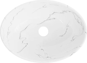 Mexen Elza νιπτήρας επιτραπέζιος 40 x 33 cm, λευκή πέτρα - 21014081