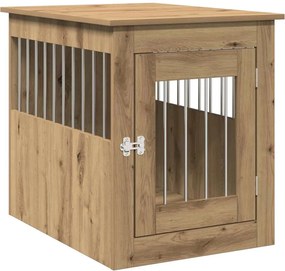 vidaXL Έπιπλα κλουβιού σκύλου Artisan Oak 55x75x65 cm