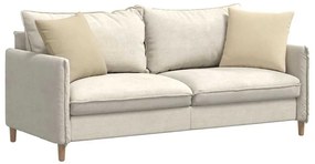 vidaXL Μαξιλάρι Καναπέ 2 pcs Κρεμ 45 x 45 cm ύφασμα