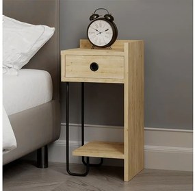 Κομοδίνο μελαμίνης Sirius Megapap δεξί φυσικό οξιάς 32x30x61εκ. GP037-0165,1-GP037-0165,1-Καφέ GP037-0165,1