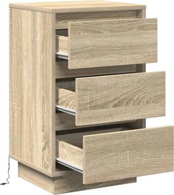 vidaXL Κομοδίνο Δρύς Sonoma 39 x 34,5 x 65 εκ. Επεξεργασμένο ξύλο