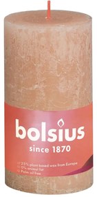 Bolsius Κεριά Κύλινδρος Ρουστίκ Shine 4 τεμ. Θολό Ροζ 130 x 68 χιλ.