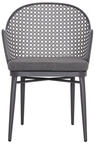 Καρέκλα - Πολυθρόνα OREGO C6268.01 Σκούρο Γκρί Αλουμινίου με Μαξιλάρι 56x59x81Υεκ. 56x59x81 εκ.