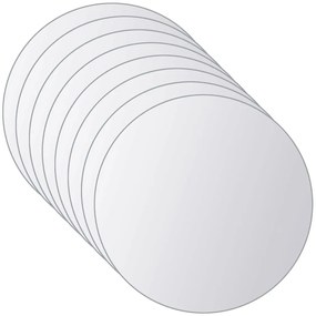 vidaXL Πλακάκια Καθρέφτη Στρογγυλά 8 τεμ. από Γυαλί