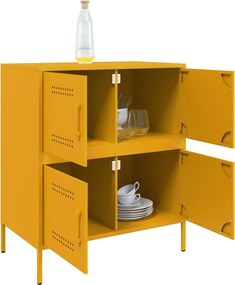 vidaXL Ντουλάπι Μουσταρδί 68x39x79 εκ. από Ατσάλι