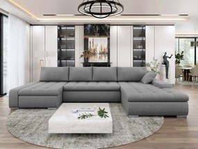 Γωνιακός καναπές Caro-Γκρι Ανοιχτό