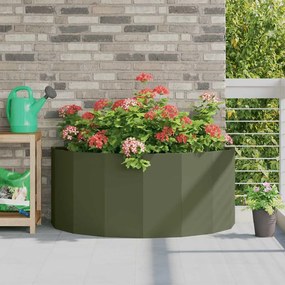 vidaXL Γλάστρα Ελιά Πράσινη 120 x 60 x 50 εκ. Ατσάλι