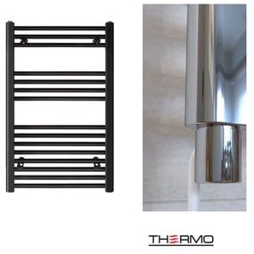 Thermo ALTO Θερμαινόμενη πετσετοκρεμάστρα από Mild Steel με ηλεκτρική λειτουργία, 80x50cm Black