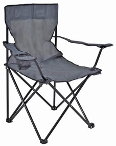Καρέκλα Camping Πτυσσόμενη Γκρι 82x50x80cm ANKOR