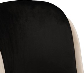Καρέκλα 2τμχ Μαύρο / Κρέμ DORE 54x55x86
