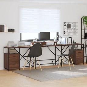vidaXL Γραφείο Καφέ δρυς 182 x 101 x 87.5 εκ. Επεξεργασμένο ξύλο
