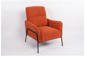 Πολυθρόνα ArteLibre ELAN Σάπιο Μήλο Ύφασμα Κοτλέ/Μέταλλο 94x77x82cm