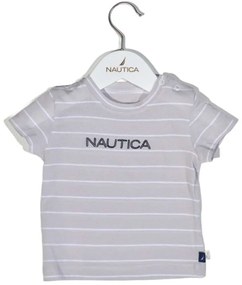 Παιδικό Μπλουζάκι T-Shirt Jersey Organic 49-2110 Ριγέ Grey Nautica Νο92 100% Βαμβάκι