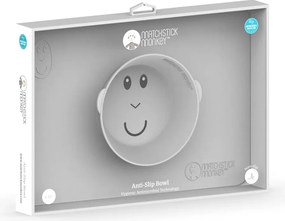 Δίσκος Εκπαίδευσης Φαγητού Matchstick Monkey Anti-Slip Bowl Cool Grey