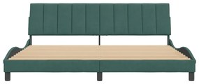 vidaXL Σκελετός Κρεβατιού Χωρίς Στρώμα Hanko Πράσινο 200x200εκ. Βελούδινο