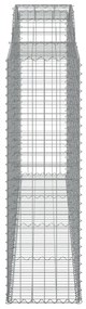 vidaXL Συρματοκιβώτια Τοξωτά 8 τεμ. 300x50x160/180 εκ. Γαλβαν. Ατσάλι