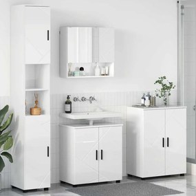 vidaXL Σετ Επίπλων Μπάνιου 4 pcs Γυαλιστερό λευκό 61 x 35 x 64 εκ.