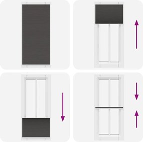 vidaXL Πλισέ περσίδα Μαύρο 85x200 cm Πλάτος υφάσματος 84,4 cm