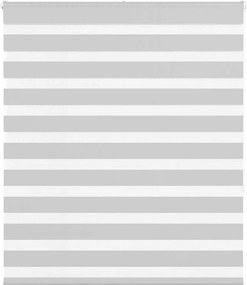 vidaXL Ζέβρα τυφλή Ανοιχτό Γκρι Πλάτος υφάσματος 130,9 εκ. Πολυεστέρας