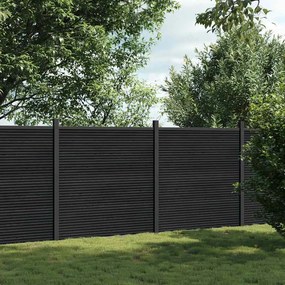 vidaXL Πάνελ Περίφραξης Γκρι 353 x 186 εκ. από WPC