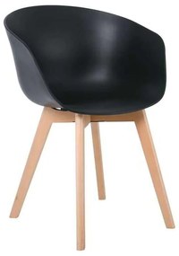 Πολυθρόνα Optim PP Μαύρο 54x51x79cm (Σετ 4 ΤΕΜ)