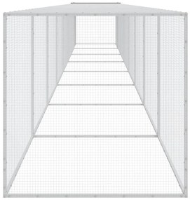 vidaXL Κοτέτσι - Κλουβί με Στέγη Αν. Γκρι 803x98x90 εκ. Γαλβαν. Ατσάλι