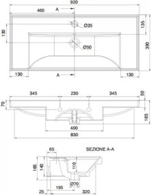 Scarabeo ML 3002 92x39 - Νιπτήρας μπάνιου