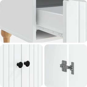 vidaXL Πλαϊνό γραφείο Λευκό 66 x 34,5 x 95 εκ. Επεξεργασμένο Ξύλο