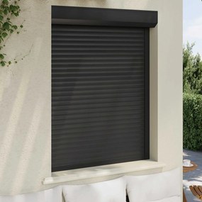 vidaXL Ρολό εισόδου Ανθρακί 100 x 130 cm Αλουμίνιο και Πολυουρεθάνη
