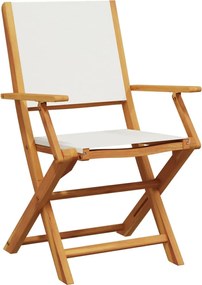 vidaXL Σετ Επίπλων Bistro 3 τεμ. Κρεμ Ύφασμα/Μασίφ Πεύκου