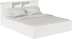 Κρεβάτι διπλό OLYMPUS pakoworld σε χρώμα λευκό 140x200εκ