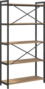 vidaXL Ράφι Βιβλίων 80 x 30 x 155 εκ Επεξεργασμένο ξύλο Artisan Oak