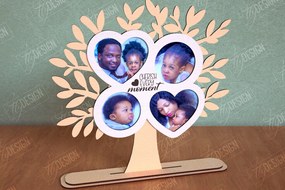 Σετ των 2 Intra απο ξύλο plywood 3mm-4mm πάχος - Κορνίζα Οικογενειακό Δέντρο | Διακόσμηση σπιτιού|CNC Δίασταση 20x25 cm INTRAFABR-113999342