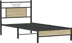 vidaXL Πλαίσιο Κρεβ. Χωρ. Στρώμα Sonoma Δρυς 90x200 εκ. Επεξ. Ξύλο